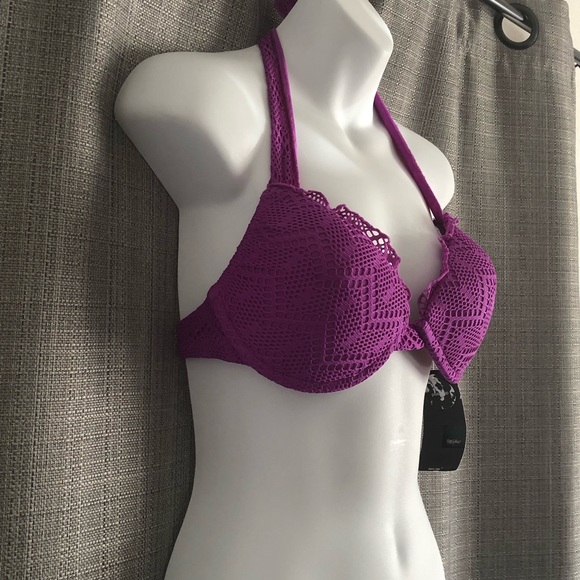 NWT Purple Push-Up Swim Top - Picture 2 of 5